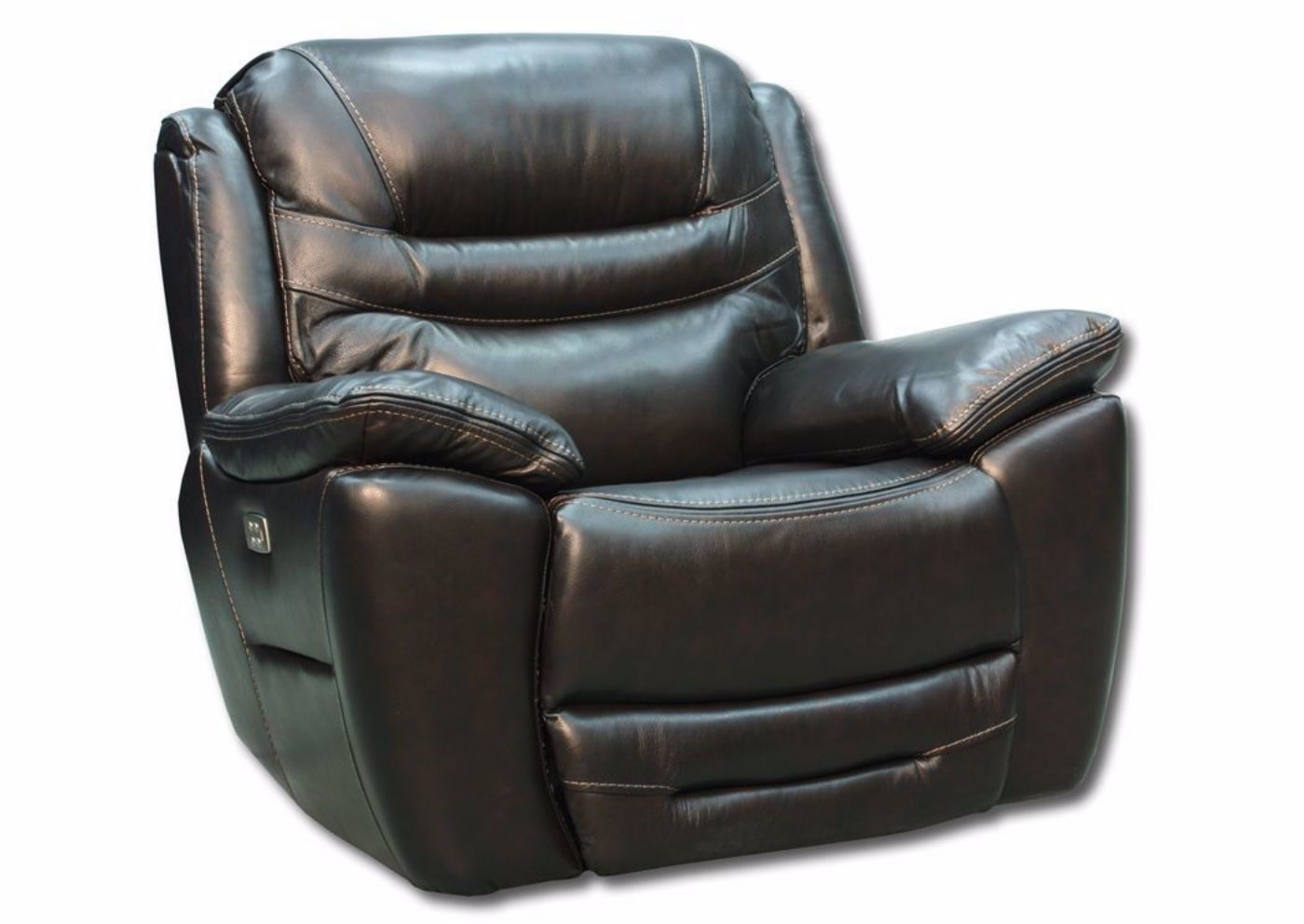 Slightly Angled View of the Dallas POWER Glider Recliner | Home Furniture Plus Bedding