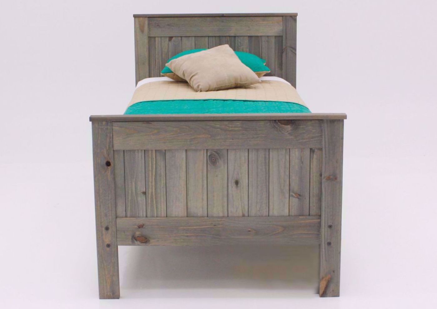 Walnut Brown Duncan Twin Bed Facing Front | Home Furniture Plus Bedding