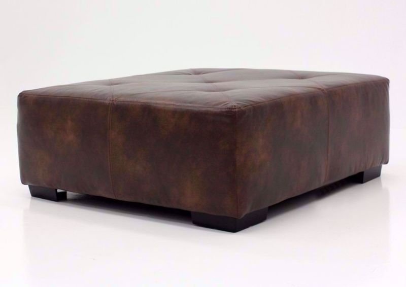Brown Wesley Ottoman by Albany an an Angle | Home Furniture Plus Bedding