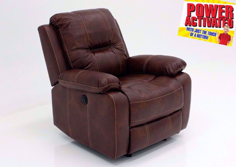 Brown Emerson POWER Glider Recliner at an Angle | Home Furniture Plus Mattress