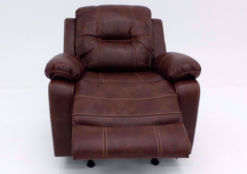 Brown Emerson POWER Glider Recliner, Front Facing in a Reclined Position | Home Furniture Plus Mattress