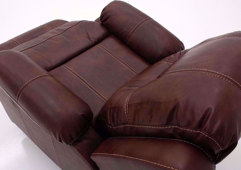Brown Emerson POWER Glider Recliner Showing the Chaise from the Top | Home Furniture Plus Mattress