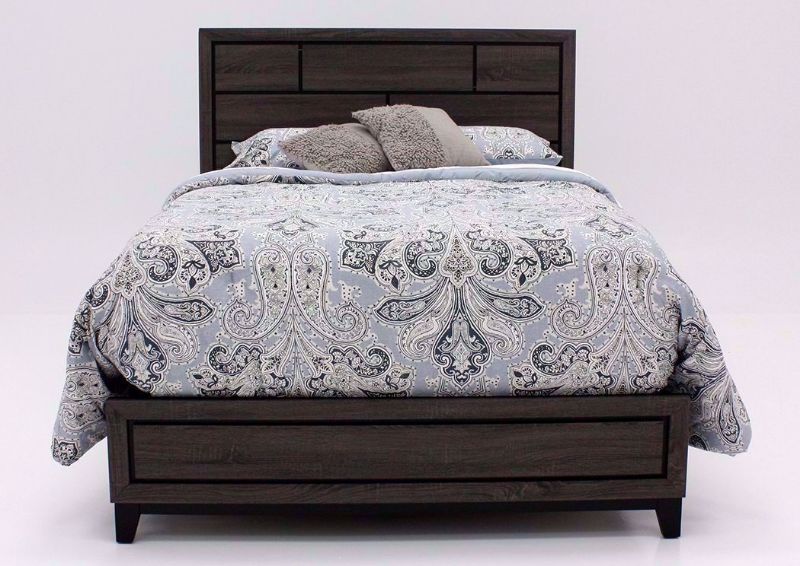 Smoky Brown Ackerson Queen Bed Facing Front | Home Furniture Plus Mattress