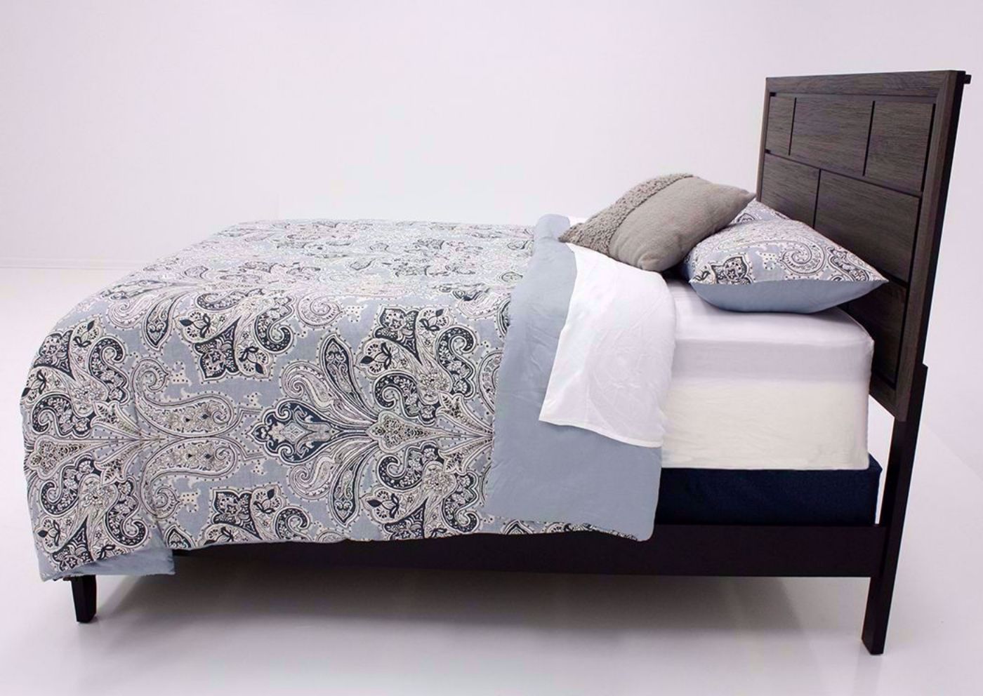 Smoky Brown Ackerson Queen Bed Showing the Side View | Home Furniture Plus Mattress