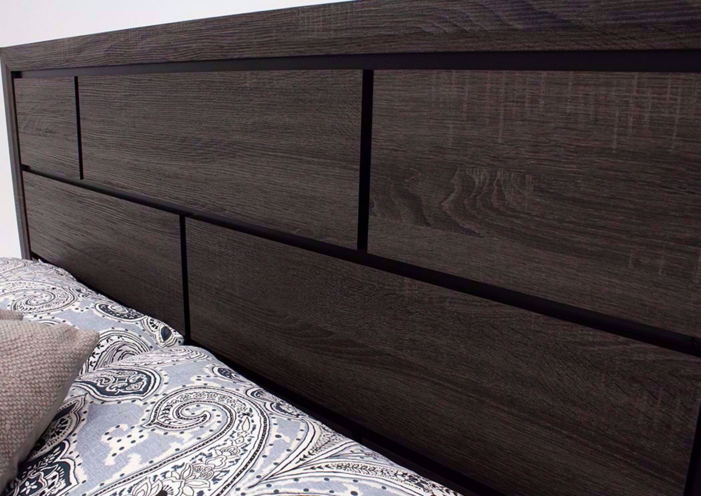 Smoky Brown Ackerson Queen Bed Showing the Headboard | Home Furniture Plus Mattress