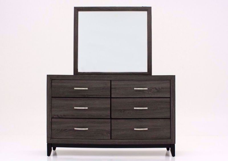 Distressed Brown Ackerson Dresser with Mirror Facing Front | Home Furniture Plus Mattress