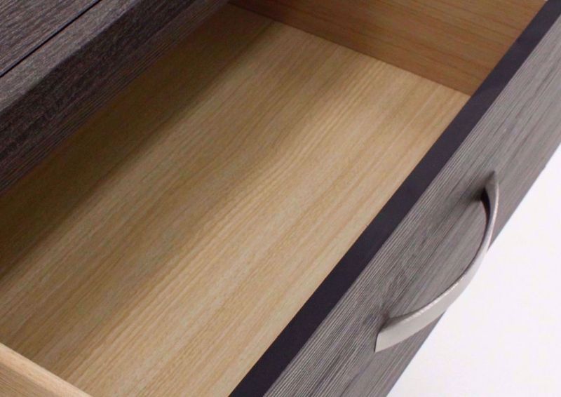 Distressed Brown Ackerson Dresser with Mirror Showing the Drawer Interior Detail | Home Furniture Plus Mattress
