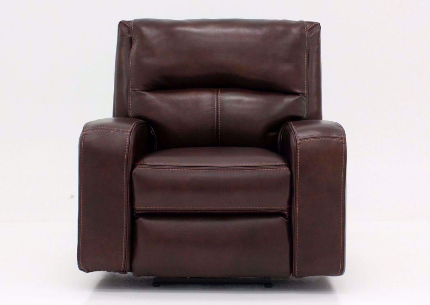Branson POWER Rocker Recliner, Brown, Front Facing | Home Furniture Plus Mattress