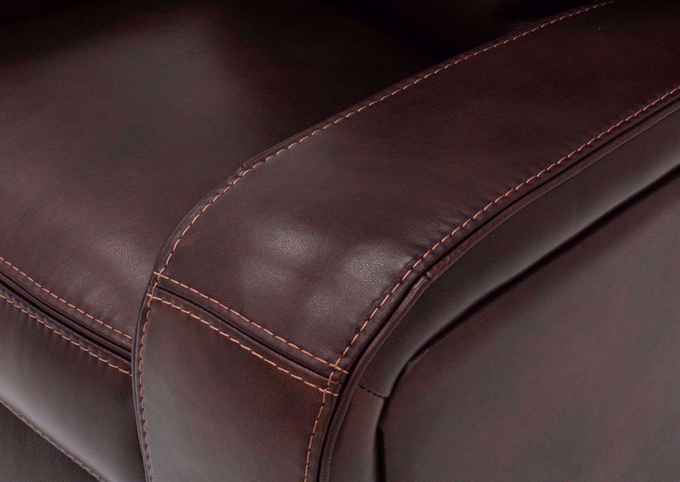 Branson POWER Rocker Recliner, Brown, Arm Detail | Home Furniture Plus Mattress