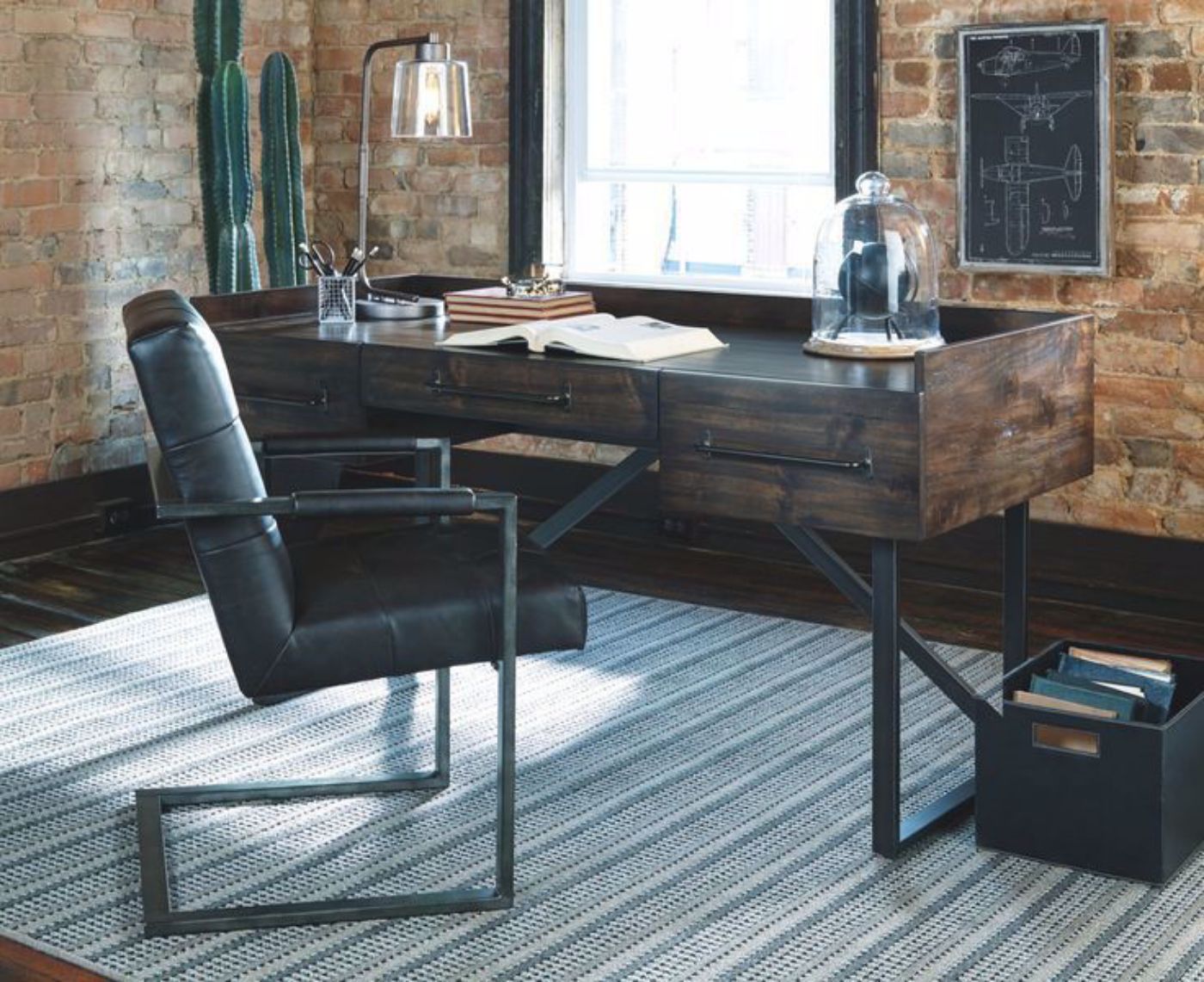 Room Shot of the Starmore Home Office Desk by Ashley Furniture | Home Furniture Plus Bedding