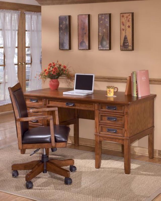 Room Shot of the Cross Island Home Office Desk by Ashley Furniture