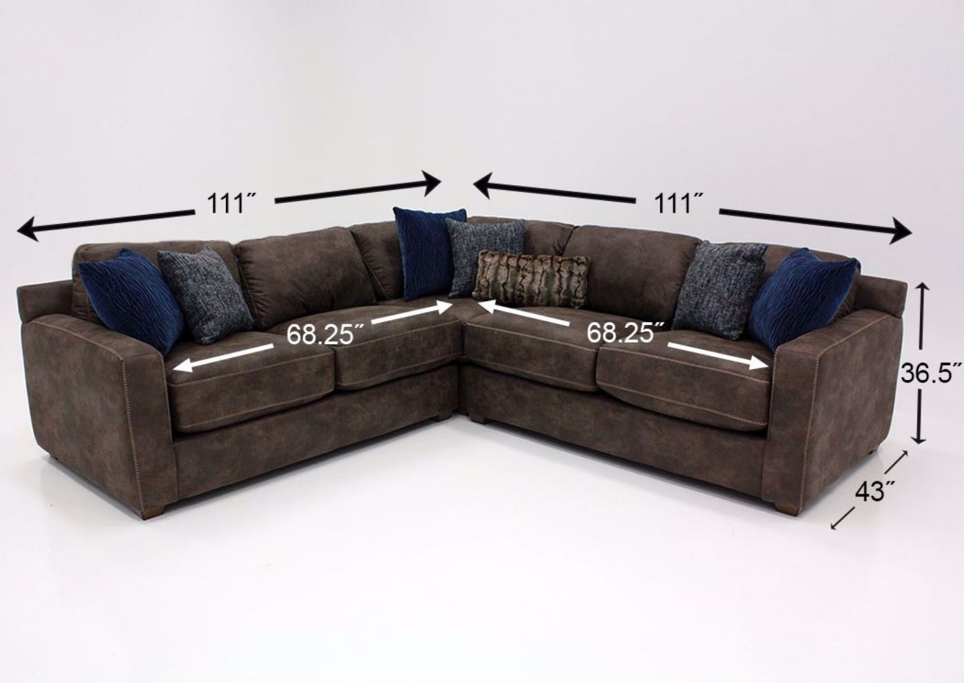 Picture of Jameson Sectional Sofa - Brown