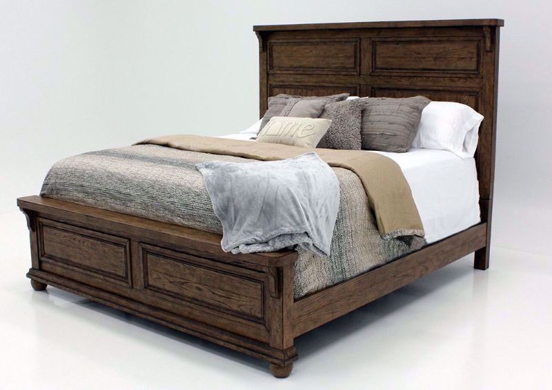 Harvest Home Queen Bed, Brown, Angle | Home Furniture Plus Mattress