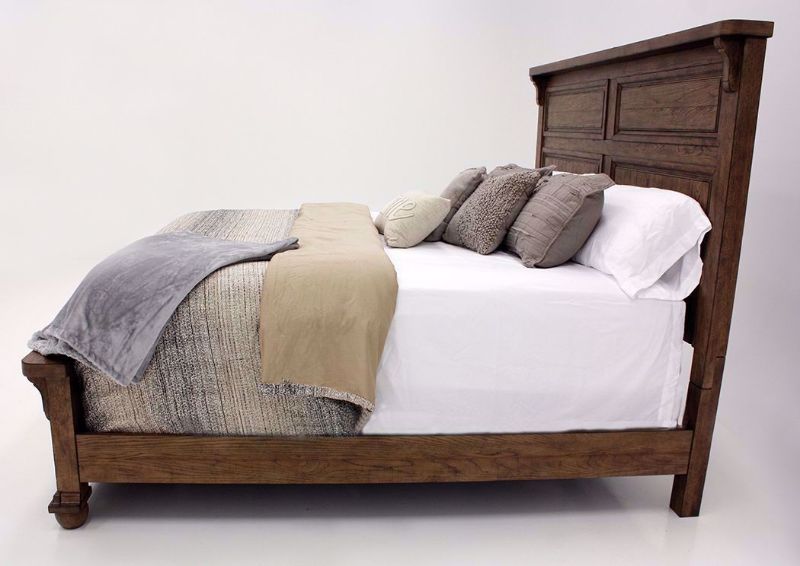 Harvest Home Queen Bed, Brown, Side View | Home Furniture Plus Mattress