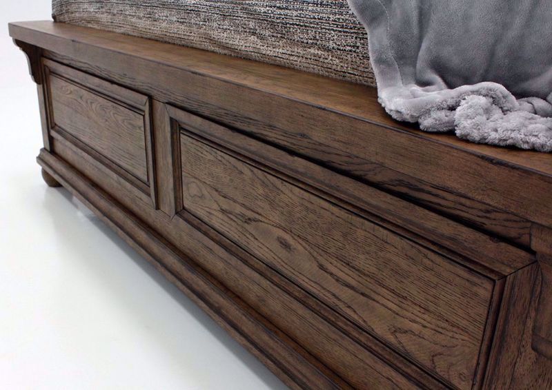 Harvest Home Queen Bed, Brown, Footboard Detail | Home Furniture Plus Mattress