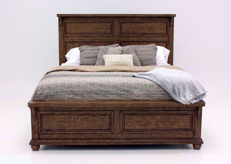 Barley Brown Harvest Home King Bed Facing Front | Home Furniture Plus Mattress