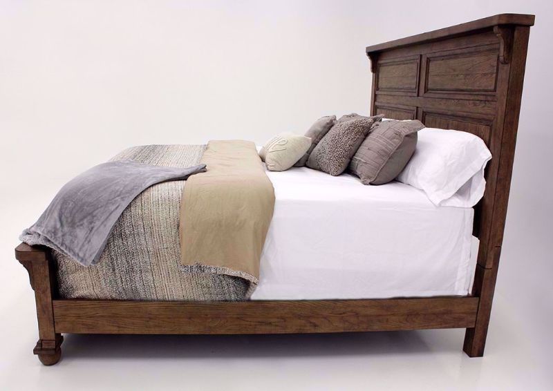 Barley Brown Harvest Home King Bed Side View | Home Furniture Plus Mattress