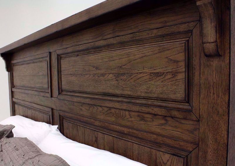 Barley Brown Harvest Home King Bed Showing the Headboard Detail | Home Furniture Plus Mattress