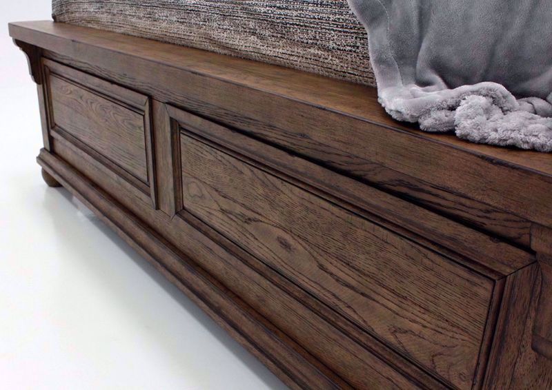 Barley Brown Harvest Home King Bed Showing the Footboard Detail | Home Furniture Plus Mattress