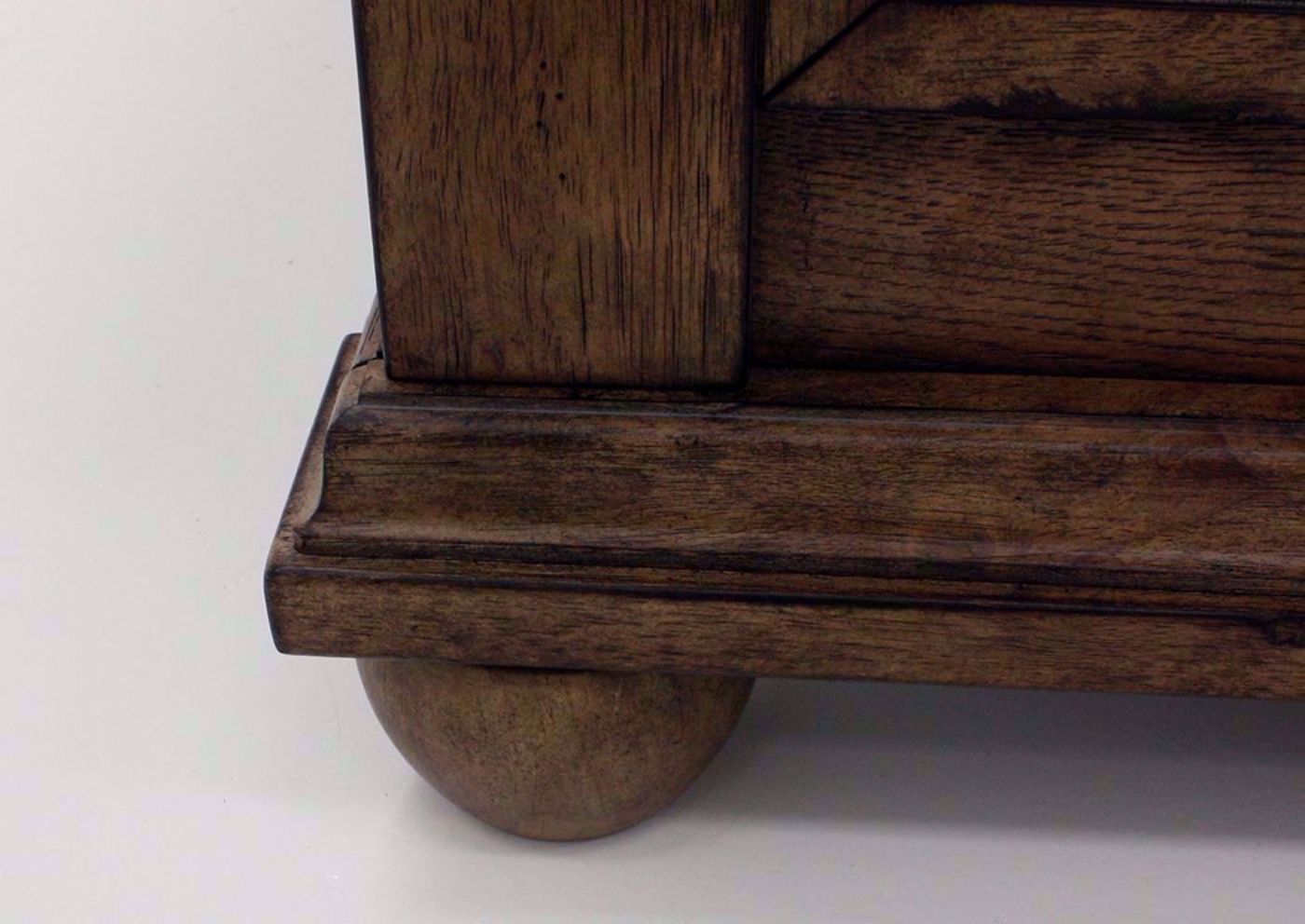 Barley Brown Harvest Home King Bed Showing the Bun Style Foot Detail | Home Furniture Plus Mattress