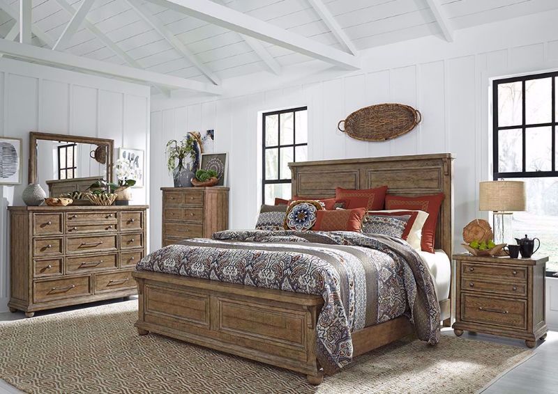 Harvest Home Bedroom Set, Brown, Room View | Home Furniture Plus Mattress
