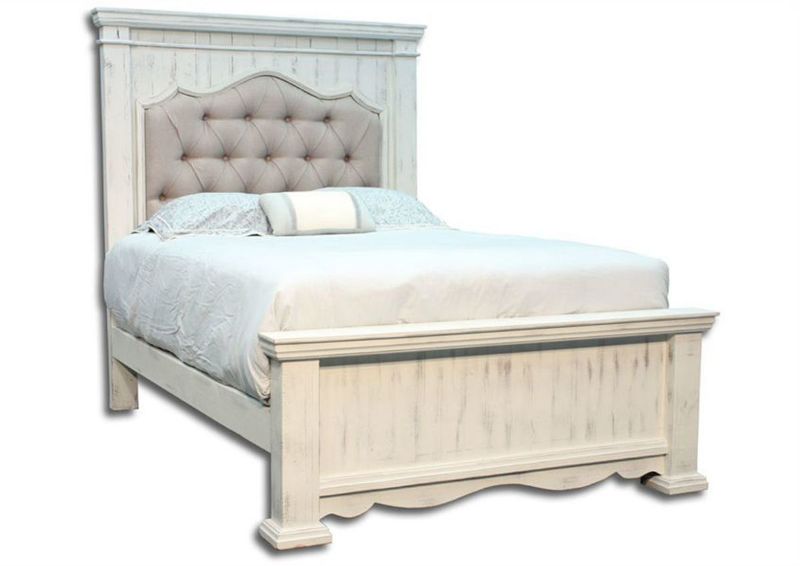 Picture of Chalet Upholstered King Size Bed - White