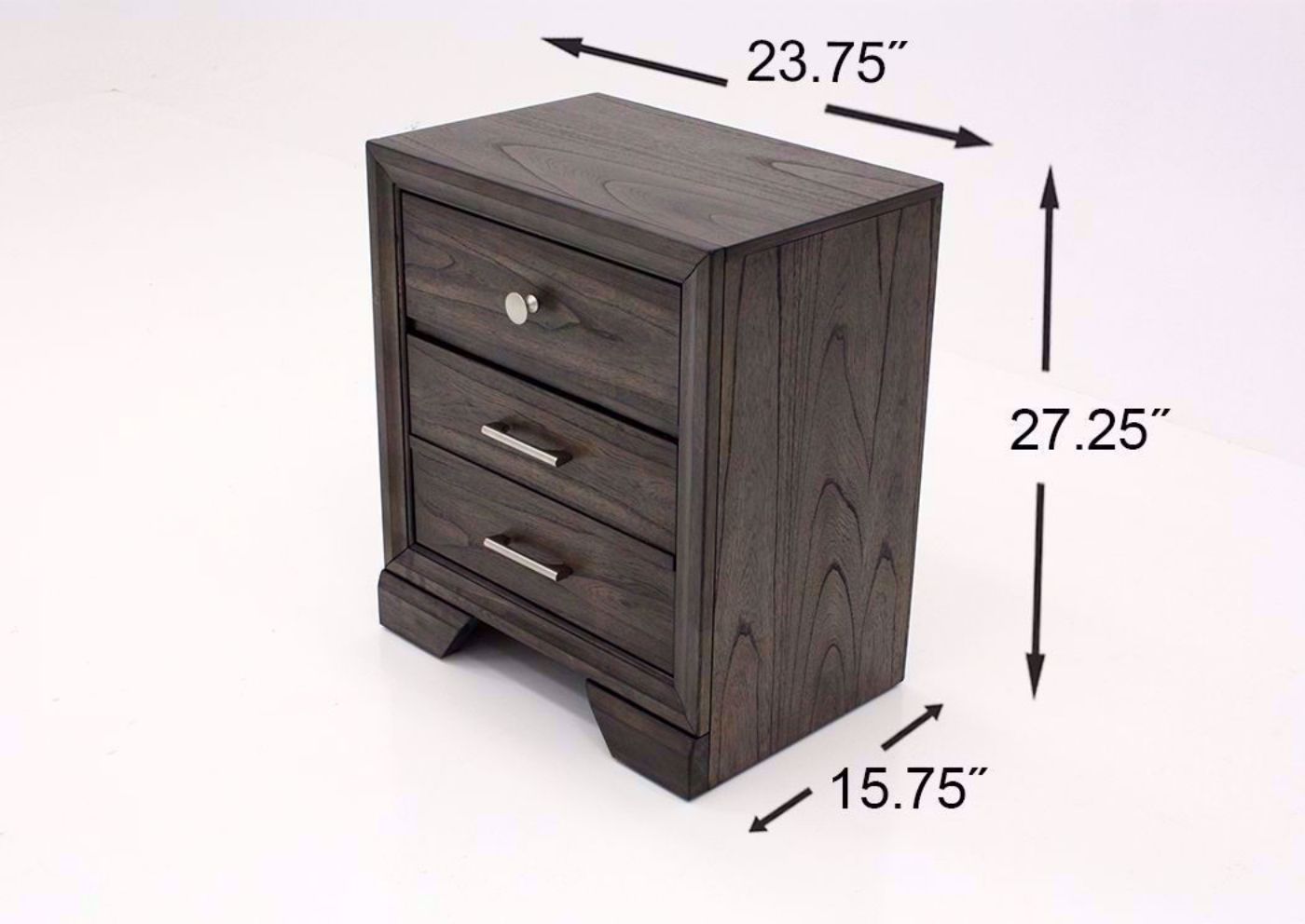 Dark Brown Jaymes Nightstand Dimensions | Home Furniture Plus Mattress