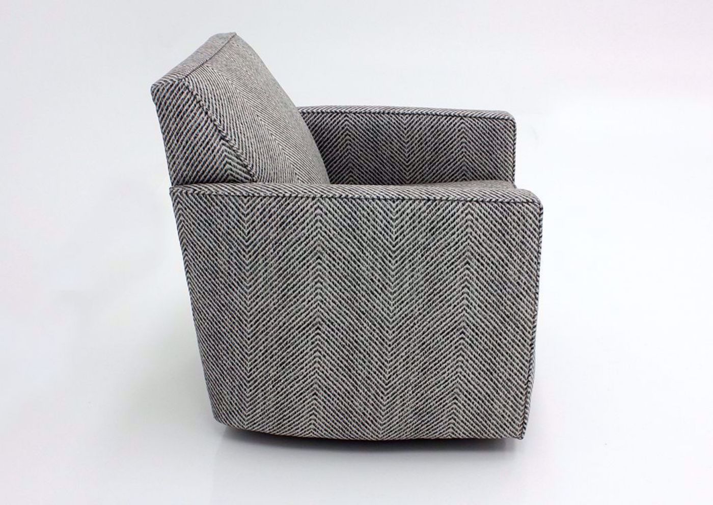Stonewash Swivel Chair, Gray, Side View | Home Furniture Plus Bedding