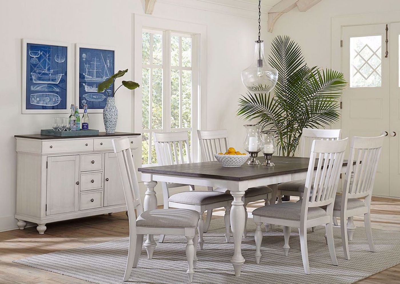 Picture of Grand Bay 7 Piece Dining Table Set - White