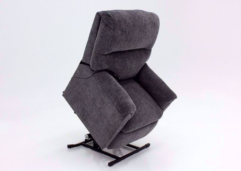 Gray Vista Lift Recliner at an Angle in the Up Position | Home Furniture Plus Bedding