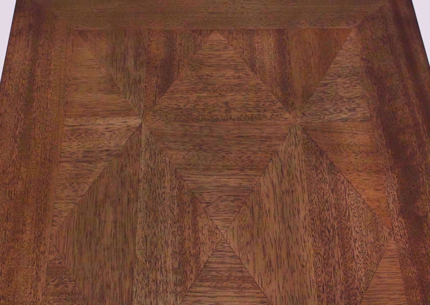 Close Up of Diamond Patterned Table Top on the Light Brown Rowenbeck Coffee Table by Ashley Furniture | Home Furniture Plus Bedding