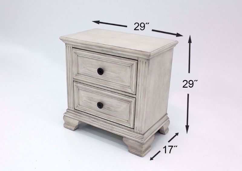 Passages Nightstand, White, Dimensions | Home Furniture Plus Bedding