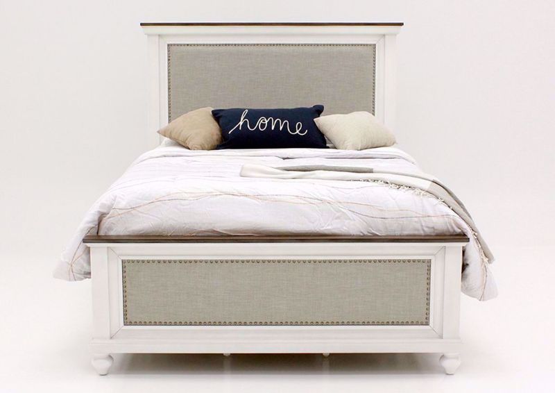 Grand Bay Queen Size Bed, White, Front Facing | Home Furniture Plus Bedding
