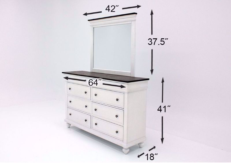 Grand Bay Bedroom Set, White, Dresser Dimensions | Home Furniture Plus Bedding