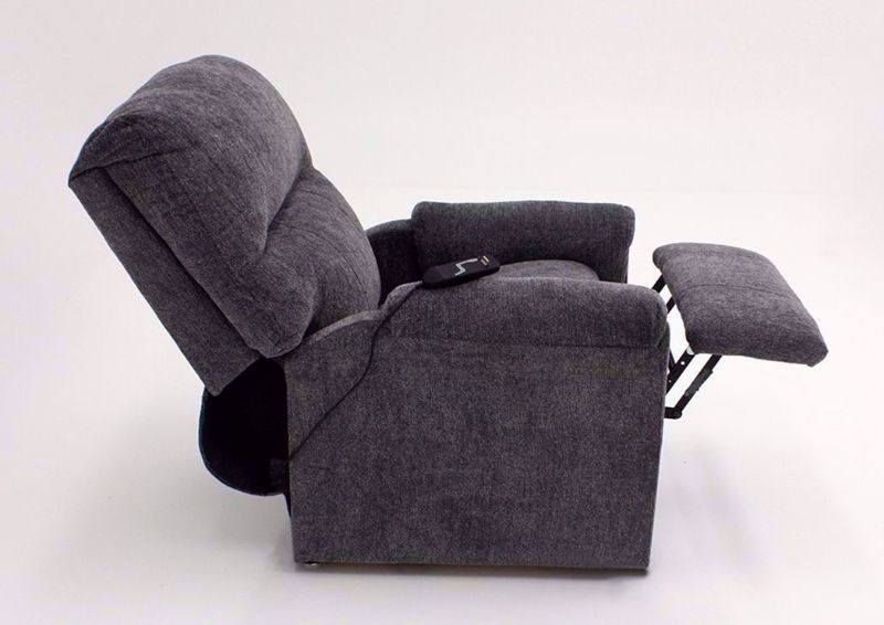 Gray Vista Lift Recliner, Side View in a Reclined Position | Home Furniture Plus Bedding