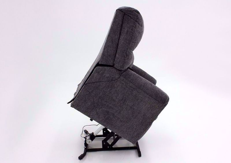 Gray Vista Lift Recliner, Side View in an Up Position | Home Furniture Plus Bedding