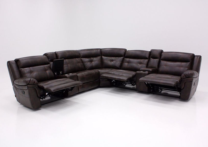Detroit Reclining Sectional Sofa Brown Home Furniture Plus Bedding and Mattress Center