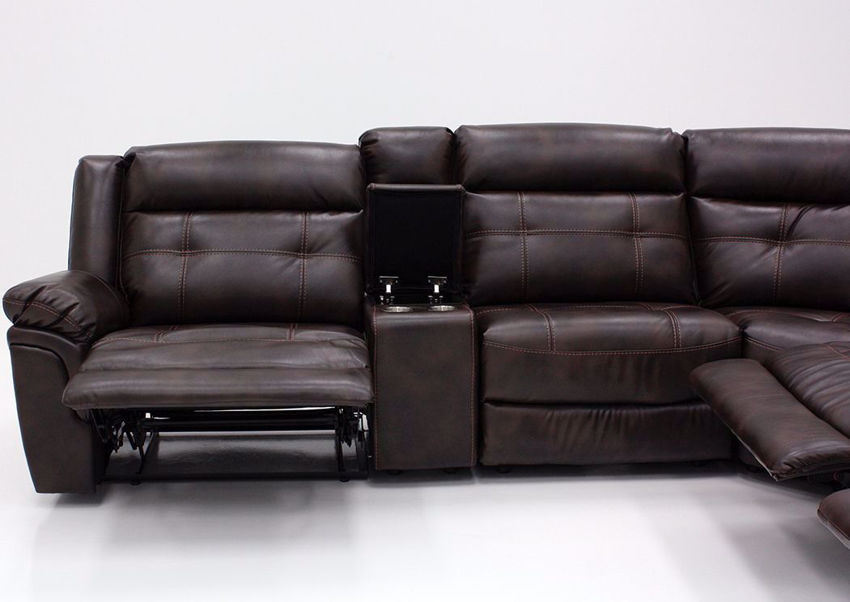 Detroit Reclining Sectional Sofa Brown Home Furniture Plus Bedding