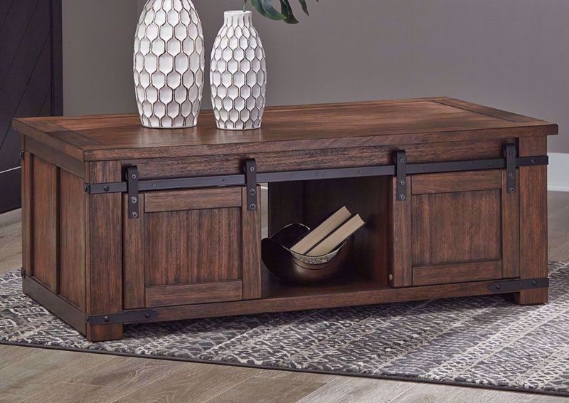 Budmore Coffee Table by Ashley Furniture in Living Room Setting | Home Furniture Plus Bedding