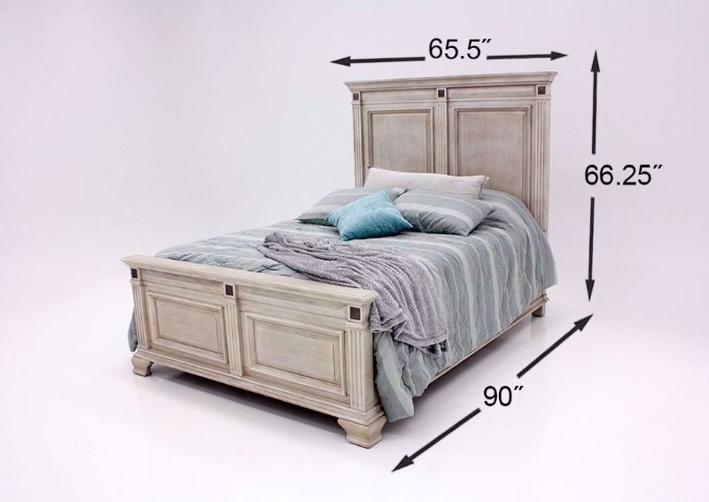 Distressed White Passages Queen Size Bed Dimensions | Home Furniture Plus Mattress