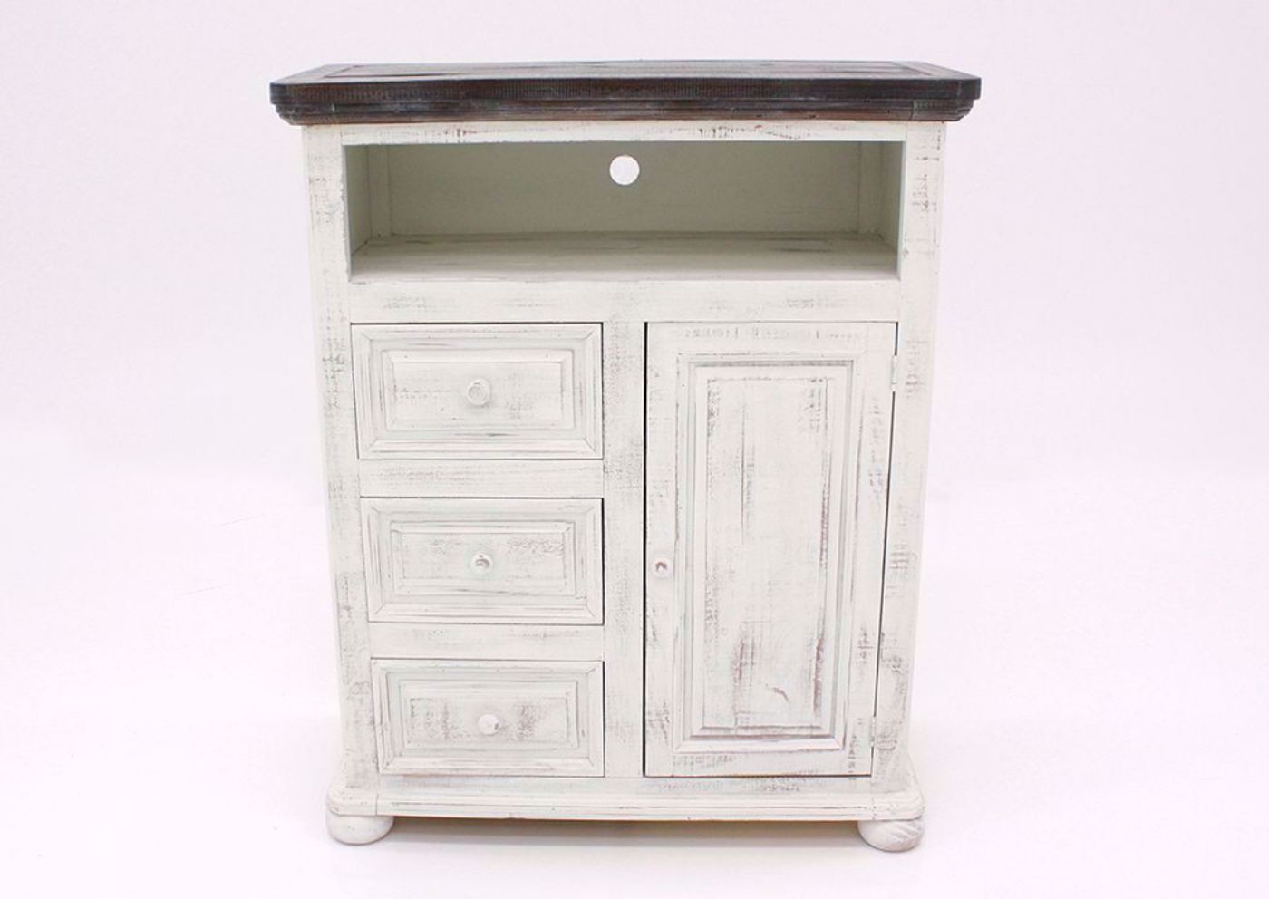 Allie TV Stand, White, Front Facing | Home Furniture Plus Bedding