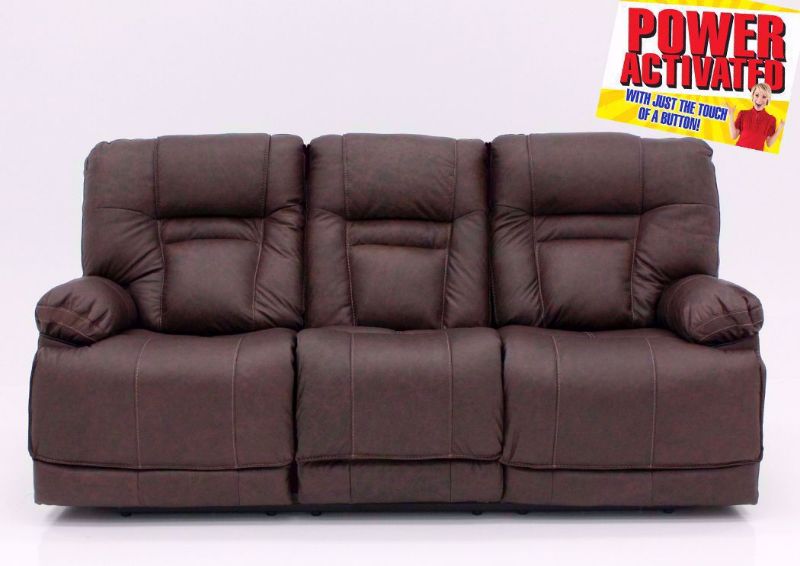 Front Facing Brown Wurstrow Power Reclining Sofa by Ashley Furniture | Home Furniture + Mattress