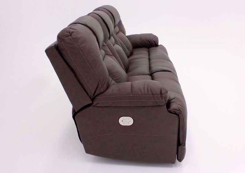 Side View With Recliners Closed on the Brown Wurstrow Power Reclining Sofa by Ashley Furniture | Home Furniture + Mattress