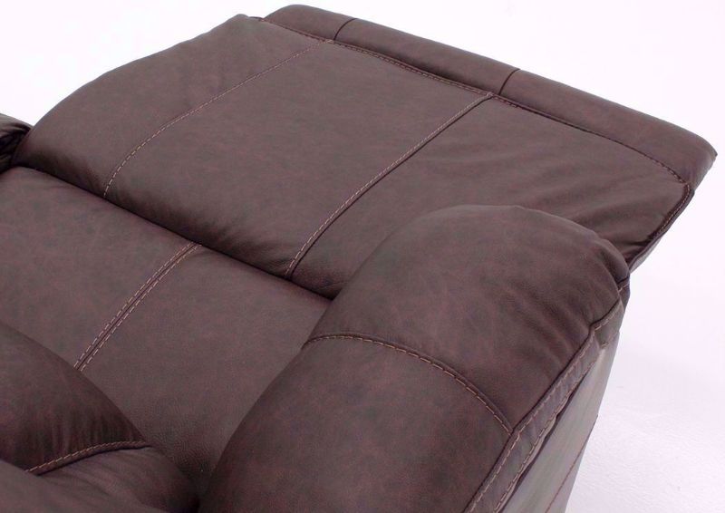 Pad-Over-Chaise Details on the Brown Wurstrow Power Reclining Sofa by Ashley Furniture | Home Furniture + Mattress