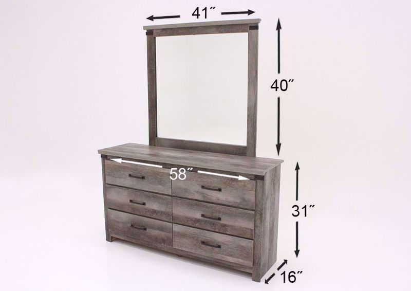 Rustic Brown Jourdan Creek Dresser with Mirror Dimensions | Home Furniture Plus Bedding