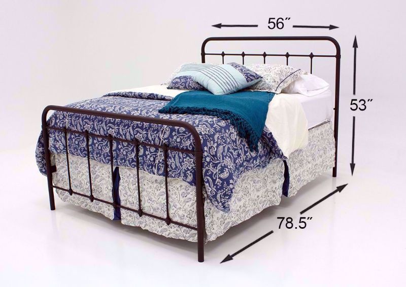 Brown Jourdan Creek Full Iron Bed Dimensions | Home Furniture Plus Bedding