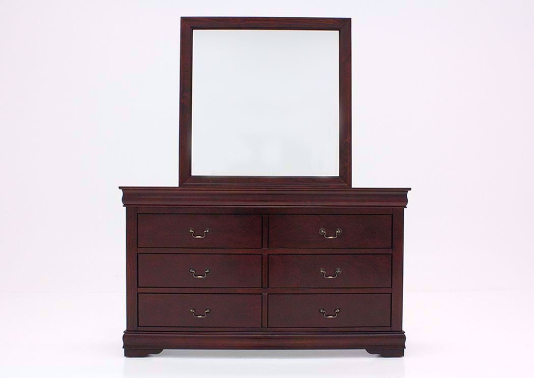 Louis Philip Queen Bed,Dresser,Mirror,Chest,2 Night Stands Jericho &  Jerusalem Furniture - Bronx, NY