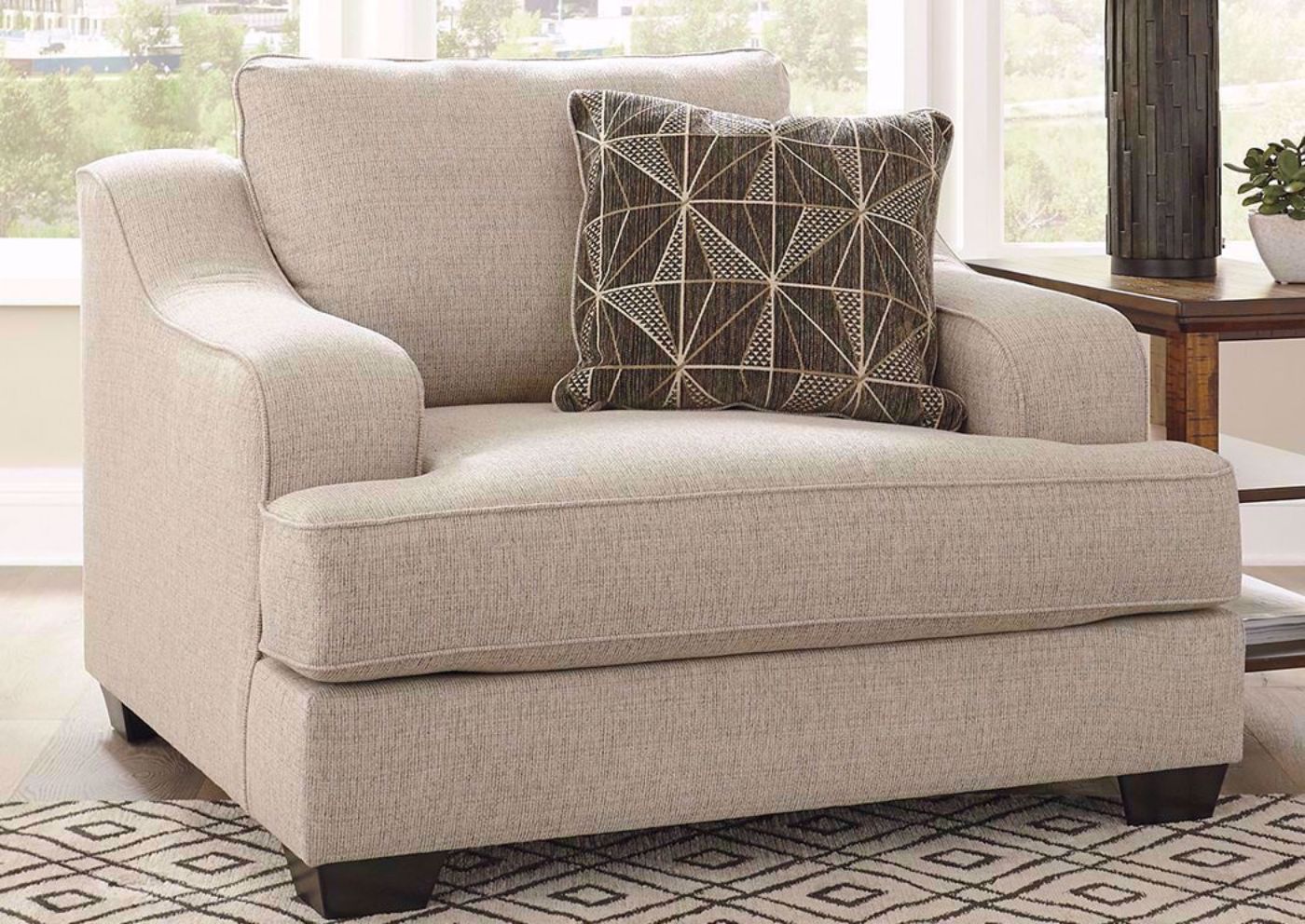 Off White Marciana Chair and a Half by Ashley Furniture in a Room Setting | Home Furniture Plus Bedding