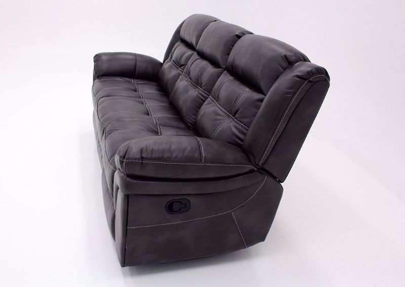 Detroit Reclining Sofa, Gray, Side View | Home Furniture Plus Mattress