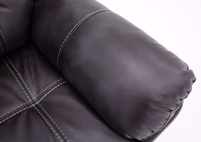 Detroit Reclining Sofa, Gray, Arm Detail | Home Furniture Plus Mattress